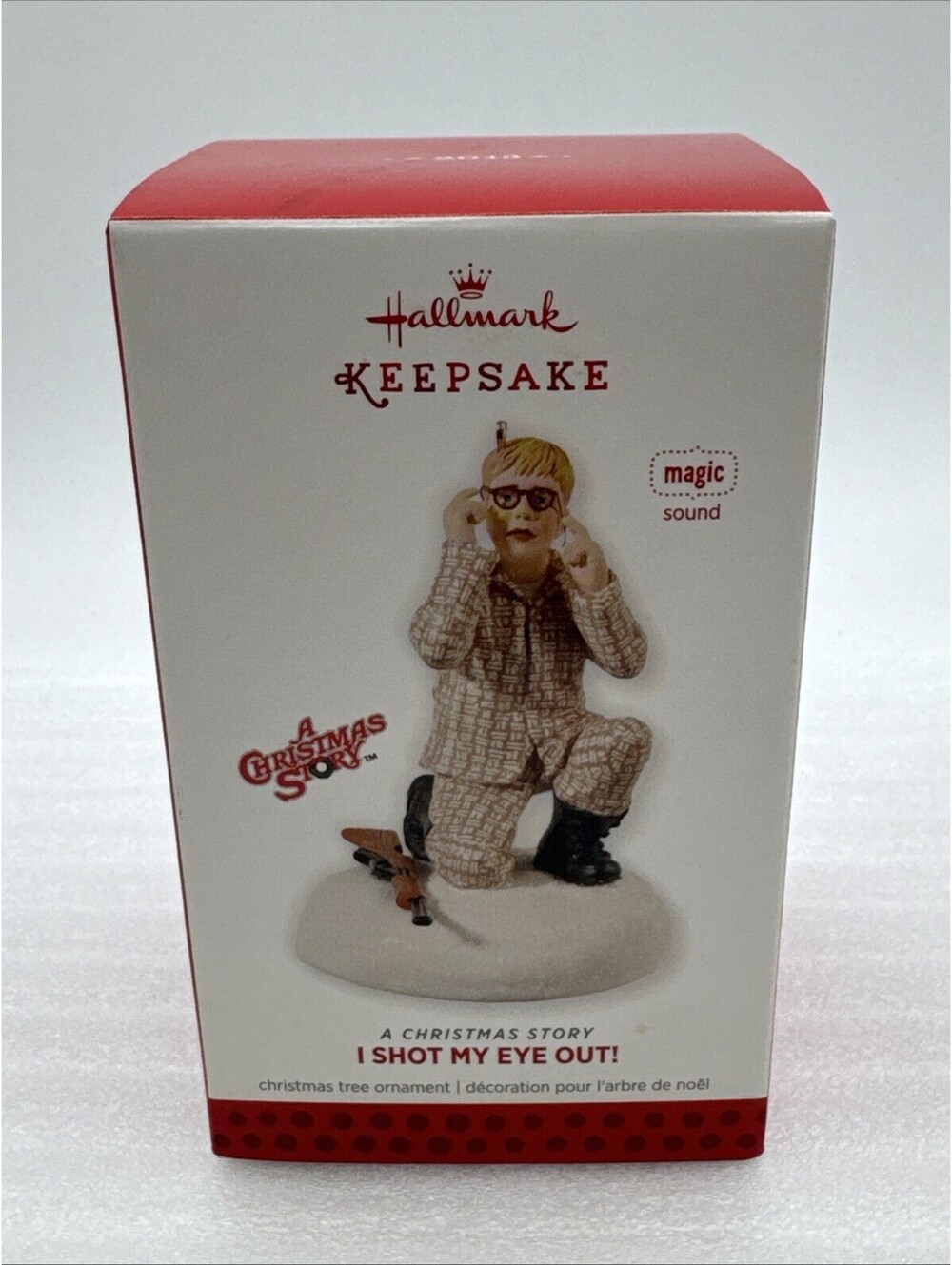 2013 Hallmark Ornament I Shot My Eye Out A Christmas Story Movie Magic Sound New